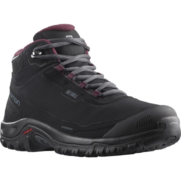 Salomon Shelter CSWP Women's Winter Boots Black | CA 62O79